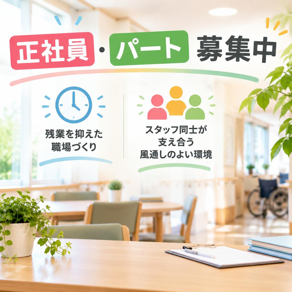 正社員の福利厚生も、毎日の働きやすさも大切に